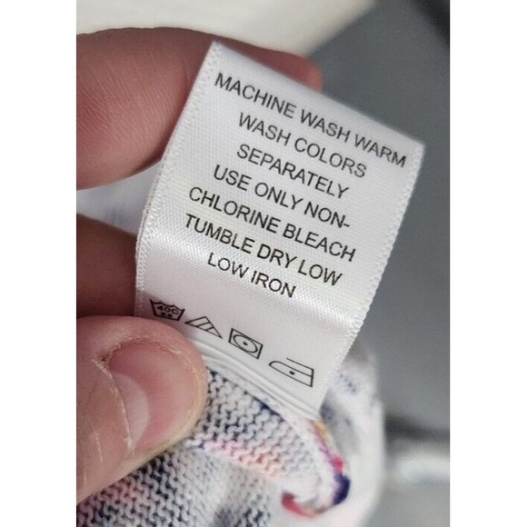 NEW Woman Within White Colorful Floral Short Sleeve Cardigan Sweater 4X 34/36 - Picture 9 of 10